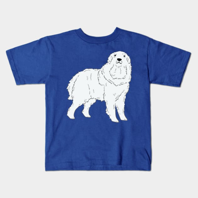 Great Pyrenees Kids T-Shirt by saradaboru